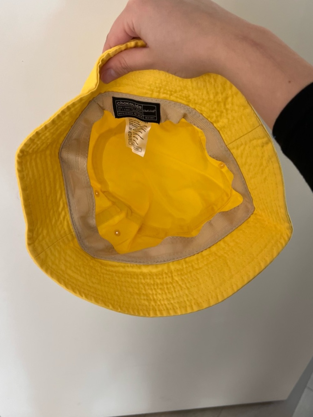 Yellow Cotton Bucket Hat - Picture 3 of 3